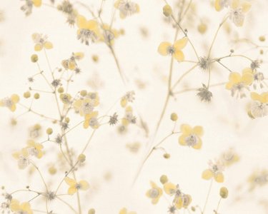 Vliesová tapeta květiny krémová, žlutá 387261 / Tapety na zeď 38726-1 PintWalls (0,53 x 10,05 m) A.S.Création