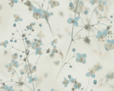 Vliesová tapeta květiny krémová, modrá 387262 / Tapety na zeď 38726-2 PintWalls (0,53 x 10,05 m) A.S.Création