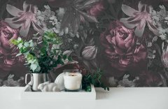Vliesová tapeta šedá, růžová, růže 385093 / Tapety na zeď 38509-3 PintWalls (0,53 x 10,05 m) A.S.Création