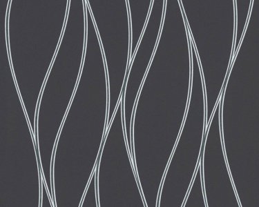 Vliesová tapeta šedá, černá, stříbrná, mtalická, vlnky, pruhy 371324/ Tapety na zeď 3713-24 Trendwall (0,53 x 10,05 m) A.S.Création