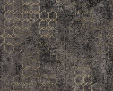 Vliesová tapeta 374246 grafická - černá, zlatá, metalická / Tapety na zeď 37424-6 New Walls (0,53 x 10,05 m) A.S.Création