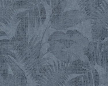 Vliesová tapeta modrá - džungle, listy 373965 / Tapety na zeď 37396-5 New Walls (0,53 x 10,05 m) A.S.Création
