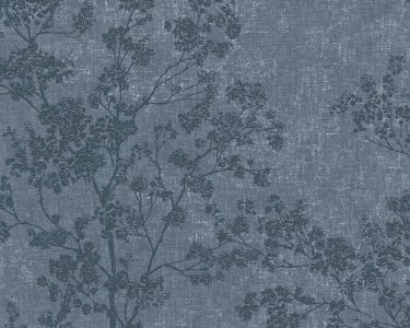 Vliesová tapeta 373974 stromy, modrý květinový vzor / Tapety na zeď 37397-4 New Walls (0,53 x 10,05 m) A.S.Création