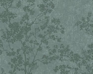 Vliesová tapeta 373973 stromy, zelený květinový vzor / Tapety na zeď 37397-3 New Walls (0,53 x 10,05 m) A.S.Création