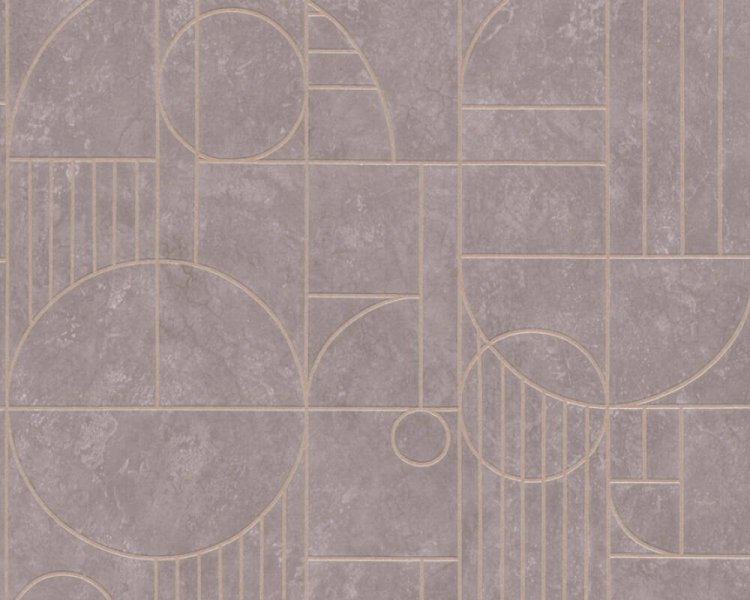 Vliesová tapeta geometrická šedá, zlatá 386991 / Tapety na zeď 38699-1 My Home My Spa (0,53 x 10,05 m) A.S.Création