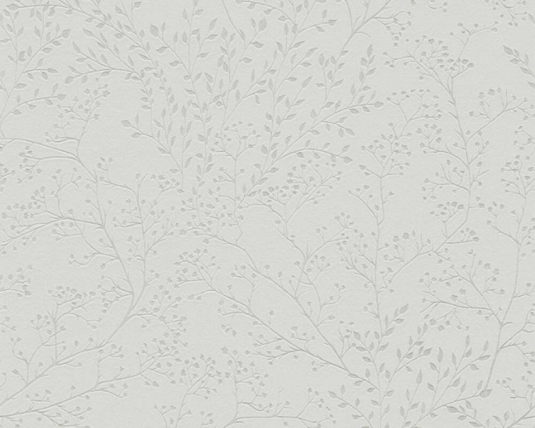 Vliesová tapeta listy s leskem, přírodní motiv, šedá 381004 / Tapety na zeď 38100-4 Trendwall 2 (0,53 x 10,05 m) A.S.Création