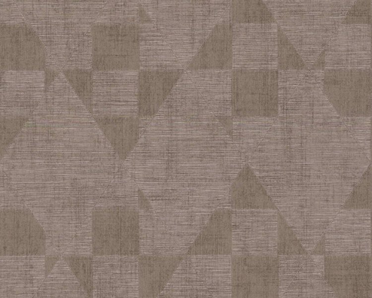 Vliesová tapeta geometrický vzor, strukturovaný povrch s kovovým efektem, hnědá barva, 381964 / Tapety na zeď 38196-4 Titanium 3 (0,53 x 10,05 m) A.S.Création