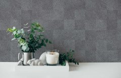 Vliesová tapeta geometrický kostkovaný vzor se strukturovaným povrchem, metalický efekt, tmavě šedá barva - vliesová tapeta na zeď od A.S.Création