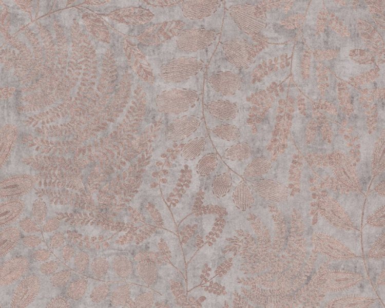 Vliesová tapeta šedá, měděná rostliny 388303 / Tapety na zeď 38830-3 BOS - battle of style (0,53 x 10,05 m) A.S.Création