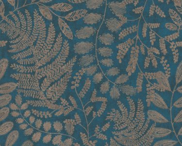 Vliesová tapeta modrá, bronzová rostliny 388304 / Tapety na zeď 38830-4 BOS - battle of style (0,53 x 10,05 m) A.S.Création