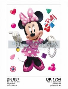 Samolepící dekorace na zeď Disney Minnie AGF1754 AG Design (42,5 x 65 cm)