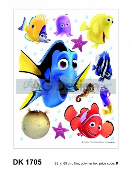 Samolepící dekorace na zeď Disney Nemo AGF1705 (65 x 85 cm) AG Design