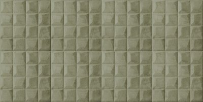Samolepicí 3D dekorace ze sametu, veluru, khaki, zelené čtverce, rozměr 1,4 m x  0,69 m x 4-7 mm / obklad na stěnu VEL007