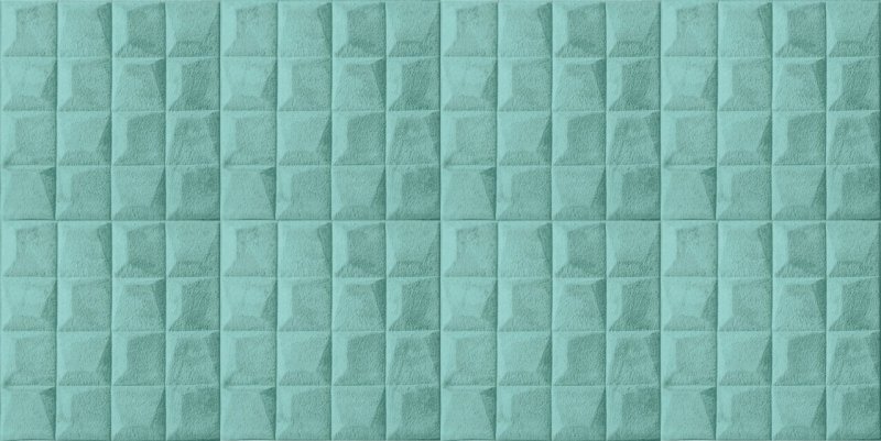 Samolepicí 3D dekorace ze sametu, veluru, čtverce - mint, rozměr 1,4 m x  0,69 m x 4-7 mm / obklad na stěnu VEL009