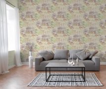 Vliesová tapeta krémové, šedé, zelené stromy (0,53 x 10,05 m) 791851 / Tapety na zeď 79185-1 PintWalls III A.S.Création