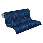 Vliesová tapeta abstraktní modrá, stříbrná, obličej  (0,53 x 10,05 m) 791724 / Tapety na zeď 79172-4 PintWalls III A.S.Création
