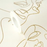 Vliesová tapeta abstraktní béžová, metalická, bílá, obličej  (0,53 x 10,05 m) 791722 / Tapety na zeď 79172-2 PintWalls III A.S.Création