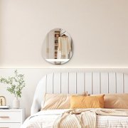 Samolepicí dekorace - zrcadlo v moderním organickém tvaru – nerozbitná (rozměr 40x46 cm) DEZ001 HCS deco