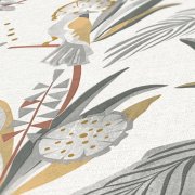 Vliesová tapeta béžová, zlatá, tropické rostliny, ptáci 388984 / Tapety na zeď 38898-4 House of Turnowsky (0,53 x 10,05 m) A.S.Création