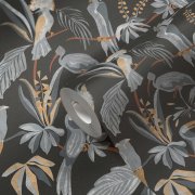 Vliesová tapeta černá, šedá, tropické rostliny, ptáci 388983 / Tapety na zeď 38898-3 House of Turnowsky (0,53 x 10,05 m) A.S.Création