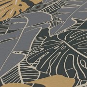 Vliesová tapeta džungle, banánové listy, černá, zlatá 389051 / Tapety na zeď 38905-1 House of Turnowsky (0,53 x 10,05 m) A.S.Création