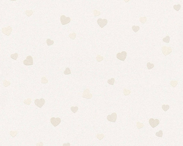 Vinylová tapeta 35750-1 srdíčka, krémová / Vinylové tapety na zeď 357501 Boys and Girls 6 (0,53 x 10,05 m) A.S.Création