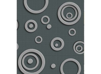 Vliesová fototapeta 3D kovové kruhy 225 x 250 cm + lepidlo zdarma / MS-3-0302 vliesové fototapety na zeď DIMEX