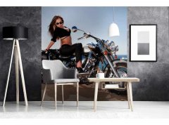 Obrazová tapeta Dívka na motorce - vliesová fototapeta DIMEX LINE