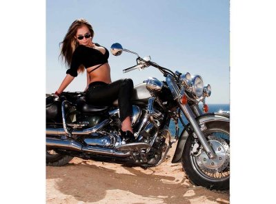 Vliesová fototapeta Dívka na motorce 225 x 250 cm + lepidlo zdarma / MS-3-0312 vliesové fototapety na zeď DIMEX