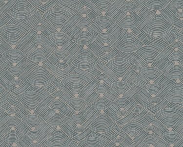 Vliesová tapeta etno, geometrický modrá, béžová 387421 / Tapety na zeď 38742-1 Nara (0,53 x 10,05 m) A.S.Création