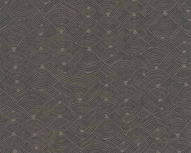 Vliesová tapeta etno, geometrický černá, šedá 387426 / Tapety na zeď 38742-6 Nara (0,53 x 10,05 m) A.S.Création