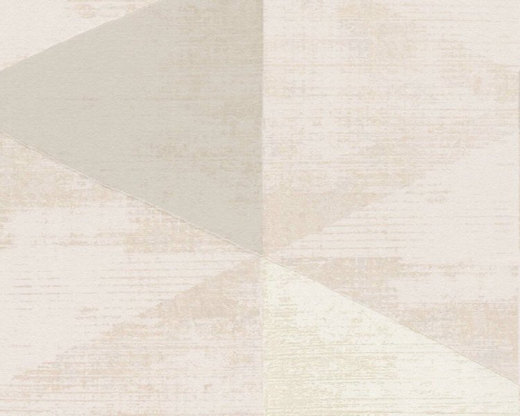 Vliesová tapeta geometrická béžovo-krémová, metalická 383534 / Tapety na zeď 38353-4 Geo Effect (0,53 x 10,05 m) A.S.Création