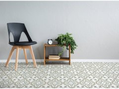 Samolepicí podlahové čtverce PVC dlažba zelené šablony (30,5 x 30,5 cm) 2745067 / samolepící vinylové podlahy - PVC dlaždice  274-5067 d-c-fix floor