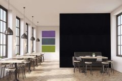 Akustický stěnový panel filc v půlnoční černé barvě, materiál rPET-plsť, rozměr 104 x 52 cm z kolekce Modular Wall A.S. Création - DD136750