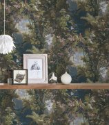 Moderní vliesová tapeta na zeď zelená, modrá, růžová - les, příroda, v neoklasicistním stylu z kolekce History of Art