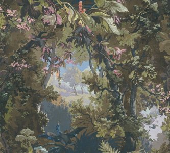 Vliesová tapeta na zeď zelená, hnědá, les, příroda, neoklasicistní styl 376522 / vliesové tapety 37652-2 History of Art (0,53 x 10,05 m) A.S.Création