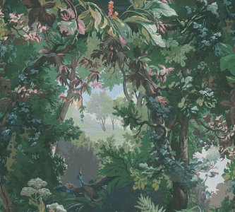 Vliesová tapeta na zeď zelená, les, příroda, neoklasicistní styl 376521 / vliesové tapety 37652-1 History of Art (0,53 x 10,05 m) A.S.Création