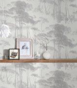 Moderní vliesová tapeta na zeď šedá, krémová - stromy, příroda, v neoklasicistním stylu z kolekce History of Art