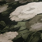 Moderní vliesová tapeta na zeď Květy, příroda, v neoklasicistním stylu z kolekce History of Art, kombinace barev krémová, zelená, šedá, černá