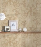 Moderní vliesová tapeta na zeď béžová, zlatá, hnědá, ornamentální, strukturální, v neoklasicistním stylu z kolekce History of Art