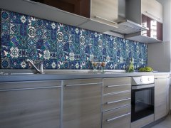 Tapety na metry - stěnový obklad Ceramocs modré kachličky
