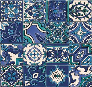 Stěnový obklad Ceramics modré kachličky 270-0170 šířka 67,5 cm, metráž / do kuchyně, koupelny vinylová tapeta na metry dlaždice 2700170 D-c-fix