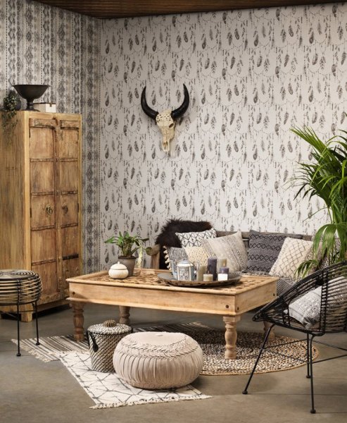 Vliesová tapeta 36465-3 etno, hnědá, šedá / Vliesové tapety na zeď 364653 Boho Love (0,53 x 10,05 m) A.S.Création