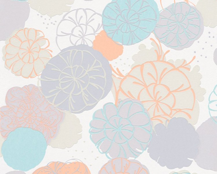 Vliesová tapeta barevné květy 32763-2 / Tapety na zeď 327632 Esprit 12 (0,53 x 10,05 m) A.S.Création
