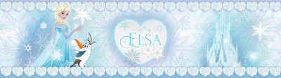 Samolepicí bordura pro děti Ledové království, Elsa WBD8088 (14 cm x 5 m) / Dětské samolepicí bordury Frozen AG Design