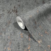 Vliesová tapeta černá, měděná betonová stěrka 0,53 x 10,05 m / Tapety na zeď City Romance 35146 Marburg