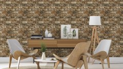 Samolepicí tapeta Clayton hnědá cihla 0,53 x 6 m / Tapety na zeď 371918 Rasch