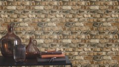 Samolepicí tapeta Clayton hnědá cihla 0,53 x 6 m / Tapety na zeď 371918 Rasch