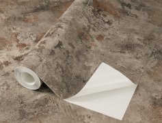 Samolepicí tapeta hnědo-šedý beton, stěrka 0,53 x 6 m / Tapety na zeď 371512 Rasch