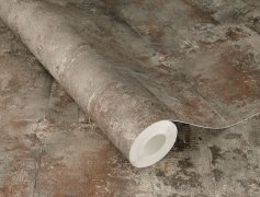 Samolepicí tapeta hnědo-šedý beton, stěrka 0,53 x 6 m / Tapety na zeď 371512 Rasch